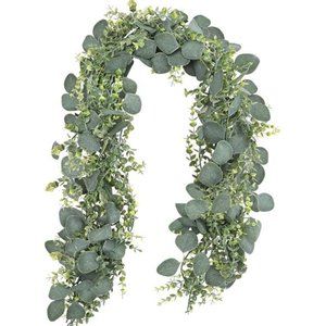 2 Pack 5.5ft Artificial Eucalyptus Garland Spring Garland Fake Greenery Wall